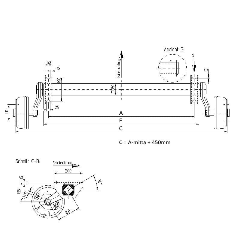 JARRUAKSELI 1050KG A2000/2450 - Image 2